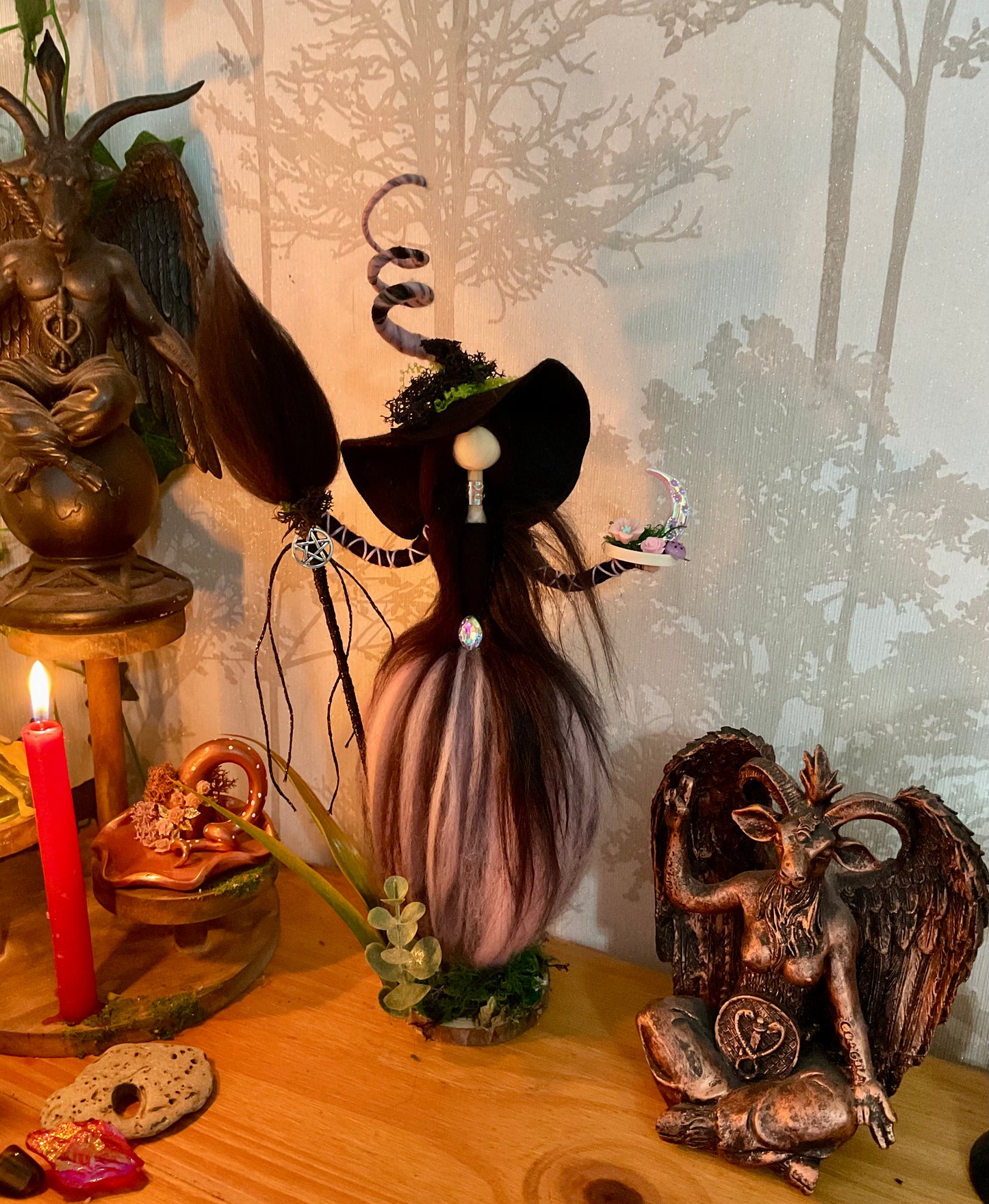 Black and pink witch