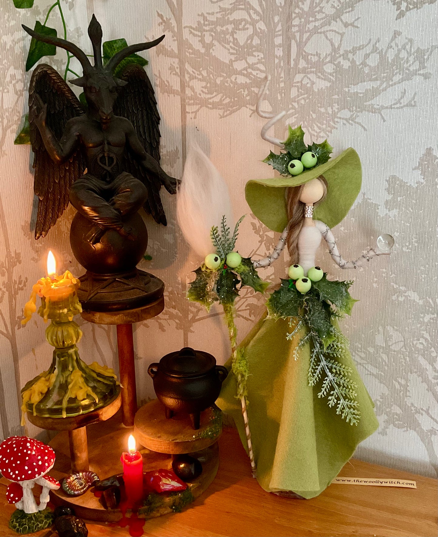 Green Xmas witch