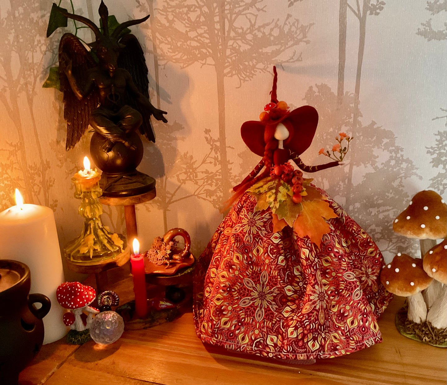Autumn witch tree topper
