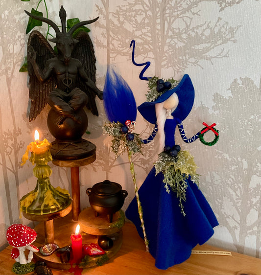 Blue Xmas witch