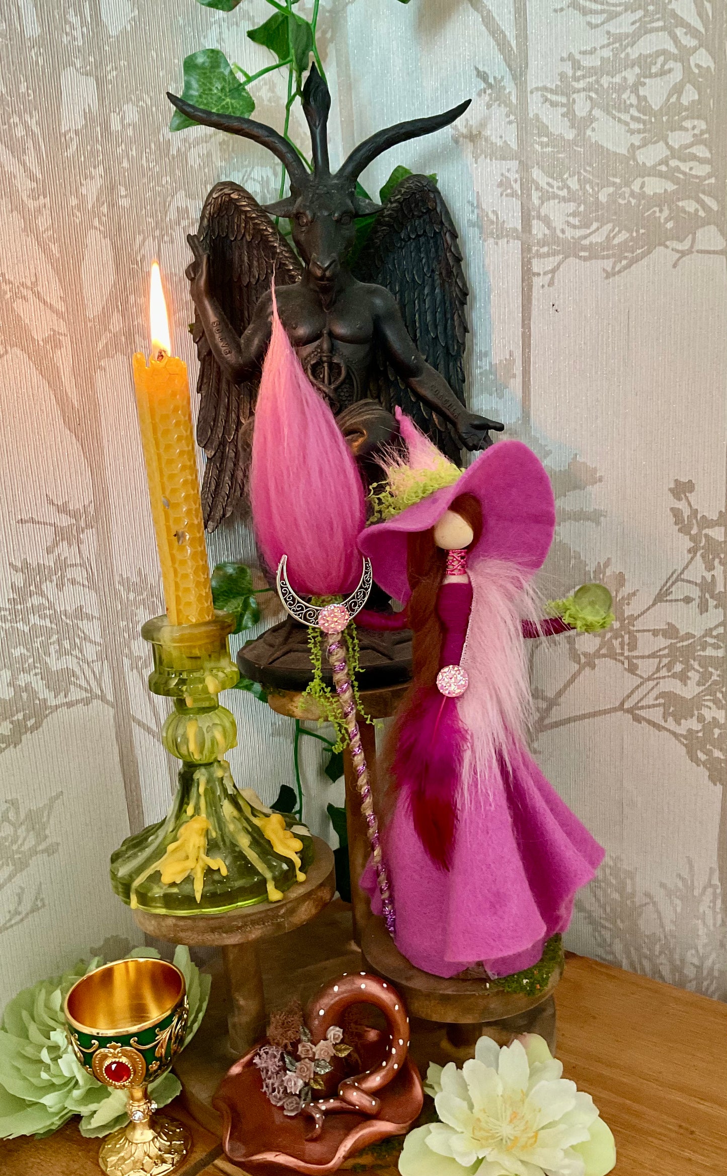 Mini pink witch