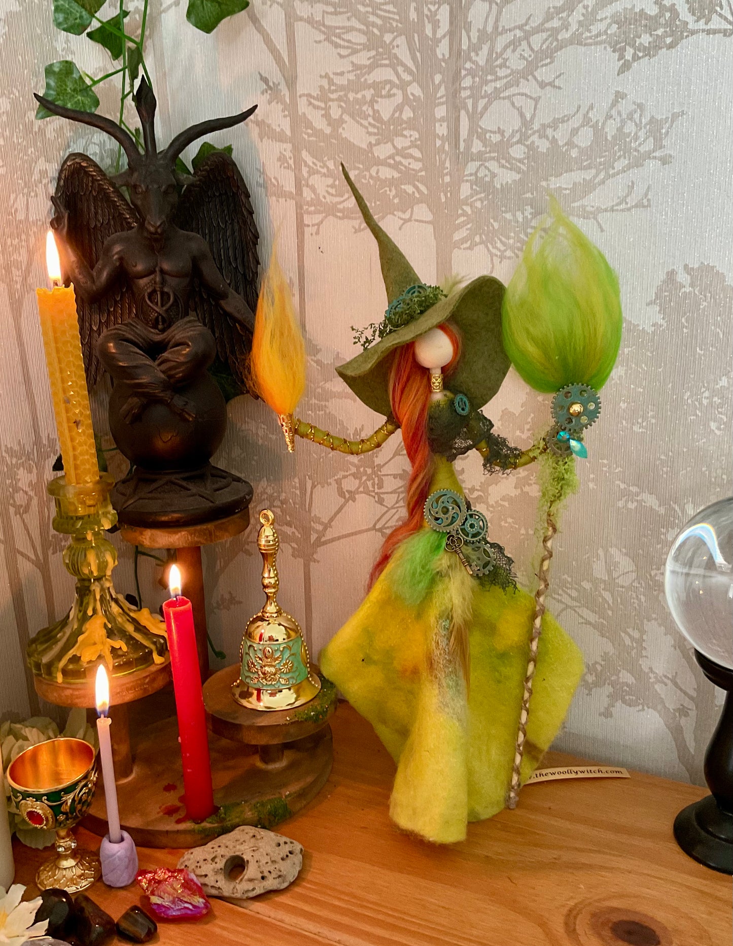 Green steampunk witch