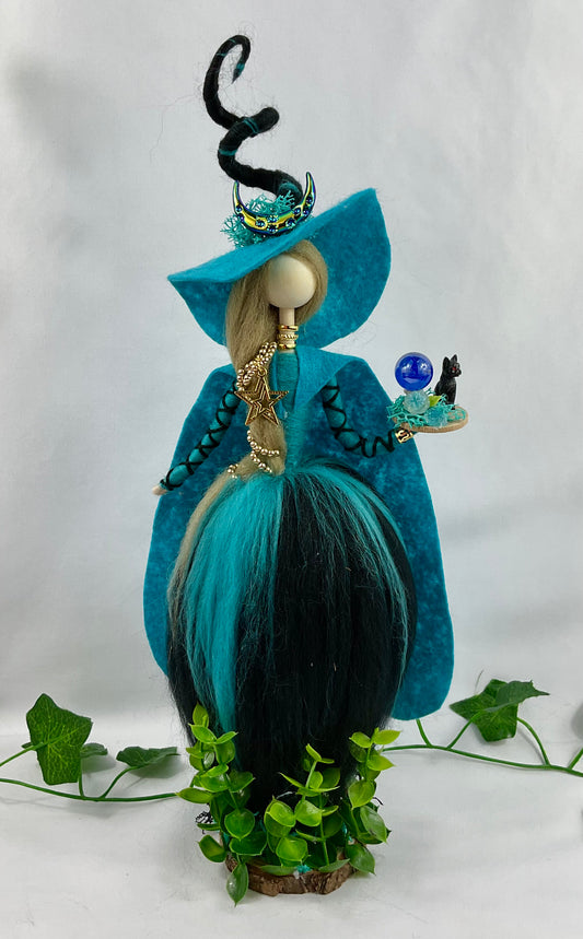 Black and aqua witch