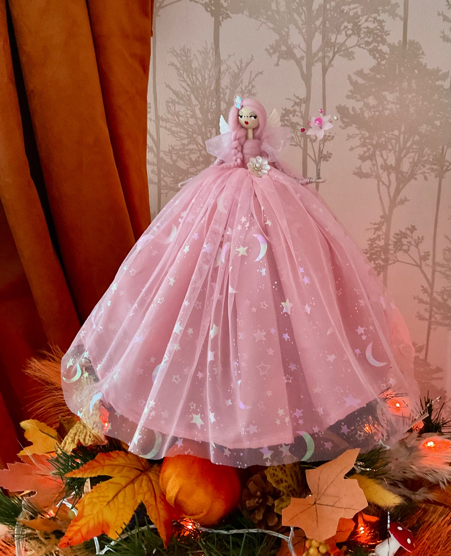 Pink fairy tree topper