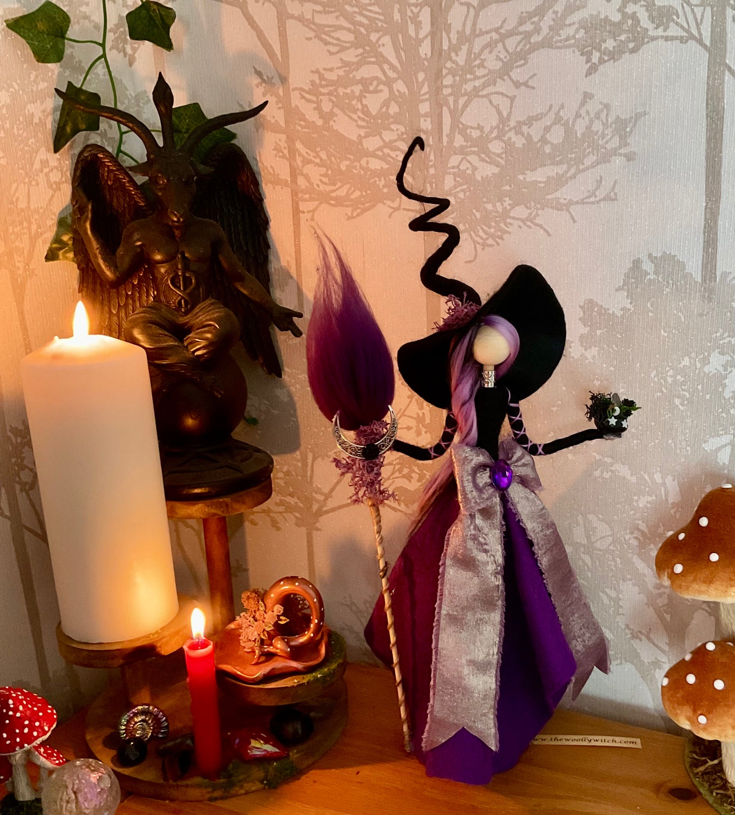 Purple and black witch