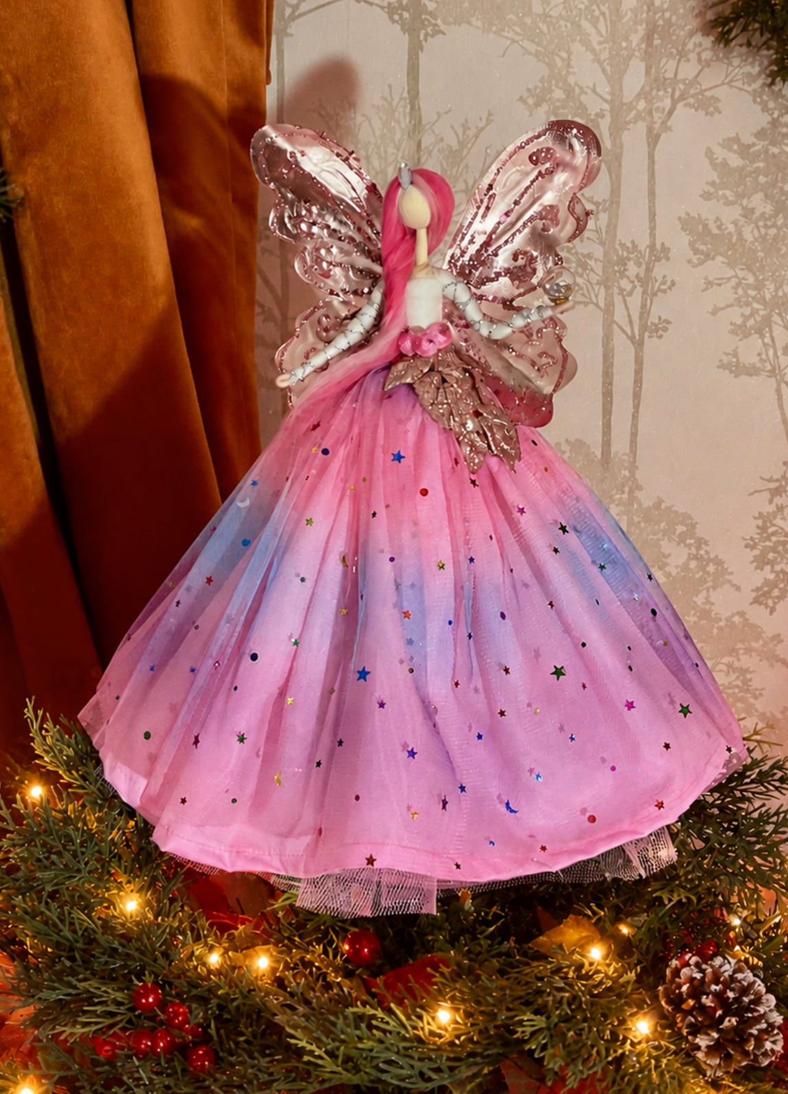 Pink fairy tree topper