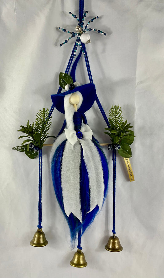 Blue Yule witch bells