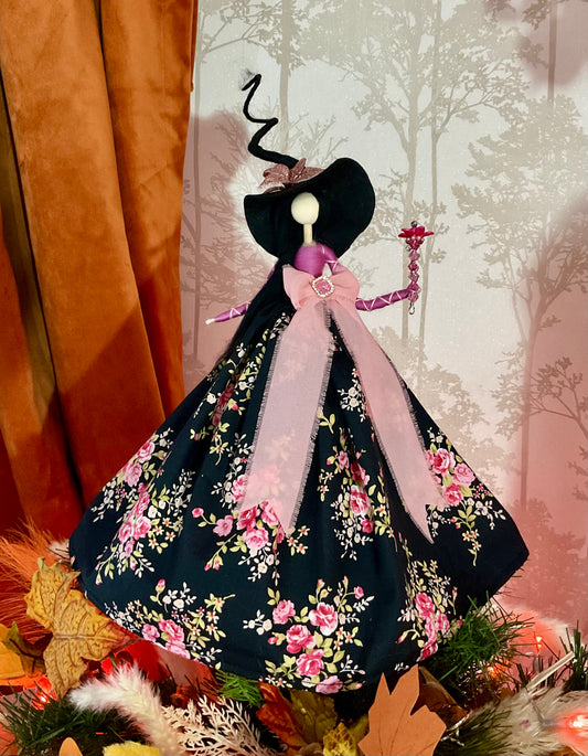Floral tree topper witch