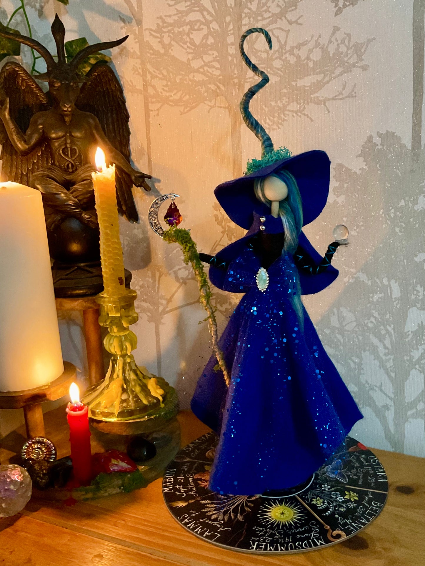 Blue witch with display disk