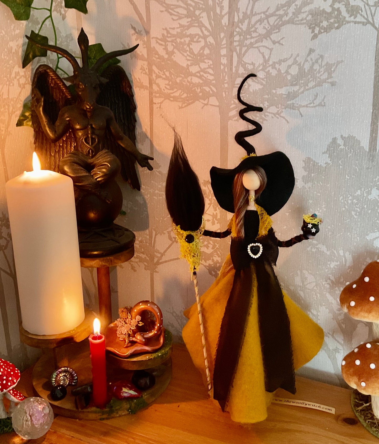 Black and mustard witch