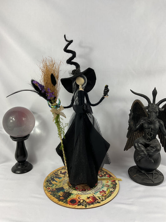 Gothic witch with display disk