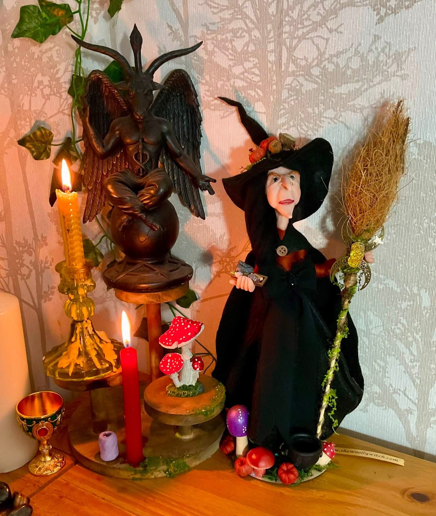 Autumn clay faced witch